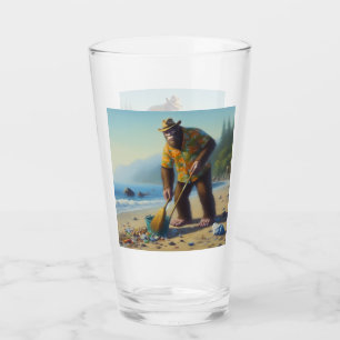 Bigfoot Cleaning the Beach Glass