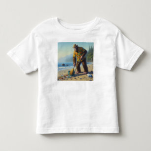 Bigfoot Cleaning the Beach Toddler T-Shirt