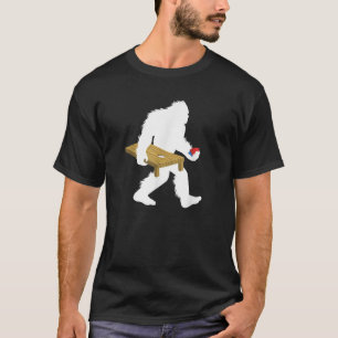 Bigfoot Cornhole Sasquatch Cryptid Bag Tossing T-Shirt