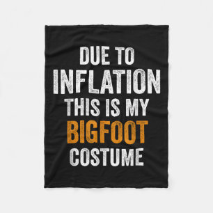 Bigfoot Costume Halloween Due To Inflation Gifts H Fleece Blanket