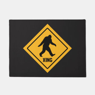 Bigfoot Crossing   Sasquatch Xing Sign   Squatch Doormat