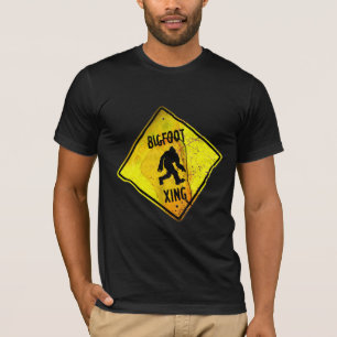 bigfoot crossing sign shirt