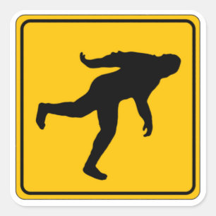 Bigfoot Crossing Square Sticker