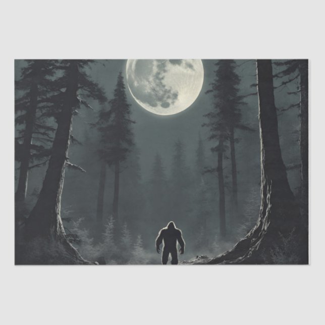 Bigfoot Cryptid Decoupage  Tissue Paper (Front)