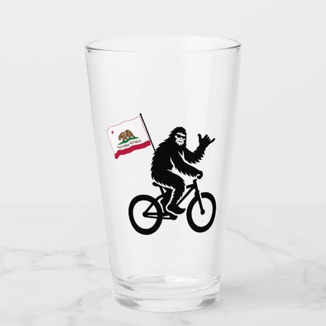 Bigfoot Cycling California Flag Glass (Front)