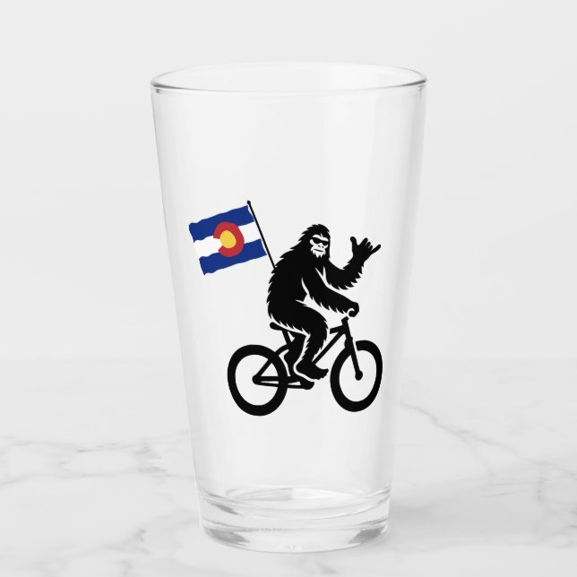 Bigfoot Cycling Colorado Flag Glass (Front)
