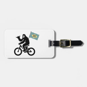 Bigfoot Cycling Delaware Flag Luggage Tag