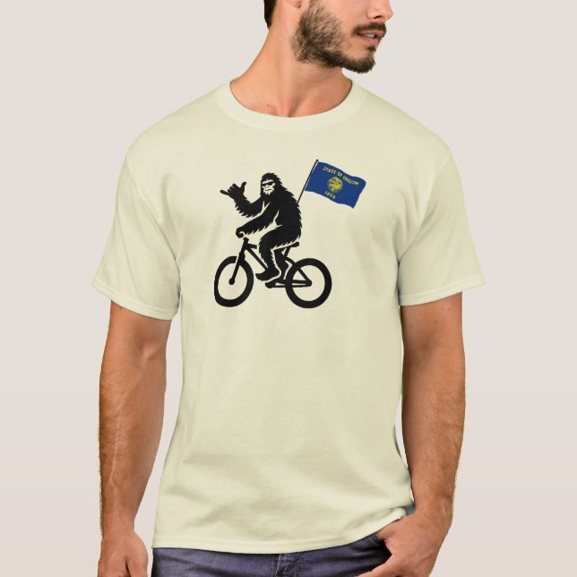 Bigfoot Cycling Oregon Flag T-Shirt (Front)
