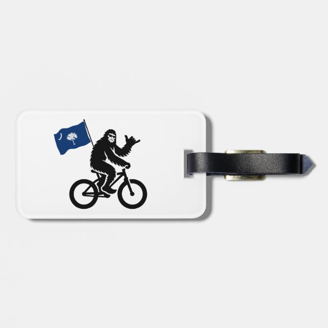 Bigfoot Cycling South Carolina Flag Luggage Tag (Back Horizontal)