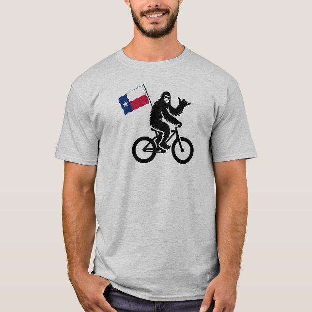 Bigfoot Cycling Texas Flag T-Shirt (Front)