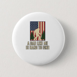 Bigfoot Dad Vintage American Flag Shirt Design_1 6 Cm Round Badge