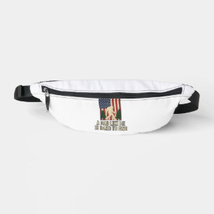 Bigfoot Dad Vintage American Flag Shirt Design_1 Bum Bags