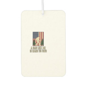 Bigfoot Dad Vintage American Flag Shirt Design_1 Car Air Freshener