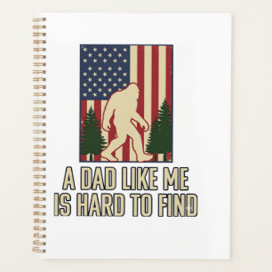 Bigfoot Dad Vintage American Flag Shirt Design_1 Planner