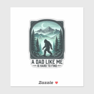 Bigfoot Dad Vintage Engraving Funny Father Shirt D