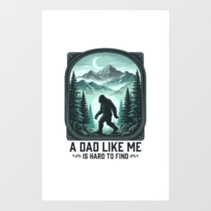 Bigfoot Dad Vintage Engraving Funny Father Shirt D