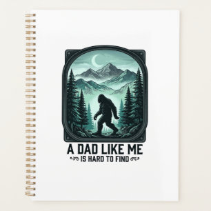 Bigfoot Dad Vintage Engraving Funny Father Shirt D Planner