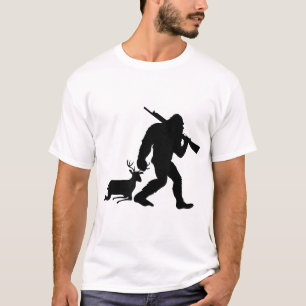 Bigfoot Deer Hunting Sasquatch Dad Men  T-Shirt