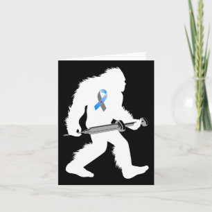 Bigfoot Diabetic Awareness Sasquatch Type 1 Diabet Card