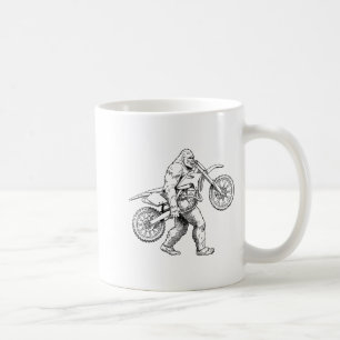 Bigfoot Dirt Bike Sasquatch Biker  Coffee Mug