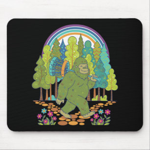 Bigfoot Disc Golf Funny Disc Golfer Flying Disc Mouse Pad