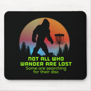 Bigfoot Disc Golf Sasquatch Chain Tosser Funny Big Mouse Pad