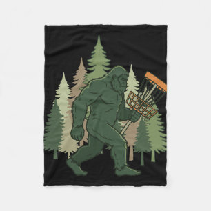 Bigfoot Disc Golfer Sket Adventure Fleece Blanket