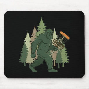 Bigfoot Disc Golfer Sket Adventure Mouse Pad