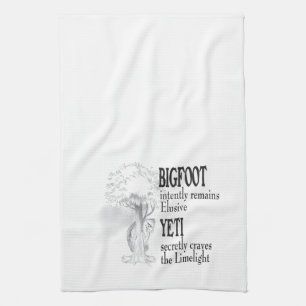 Bigfoot dish towel