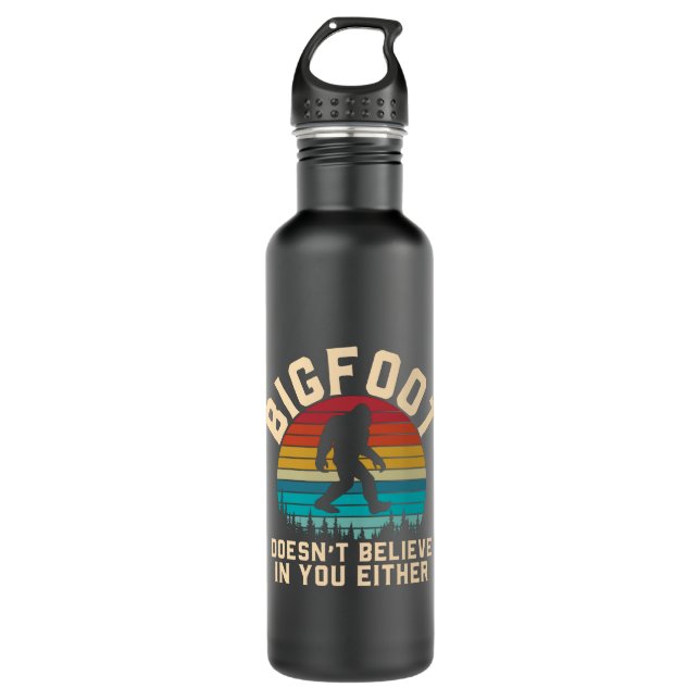 Bigfoot Doesn't Believe in you | Bigfoot Retro 710 Ml Water Bottle (Front)