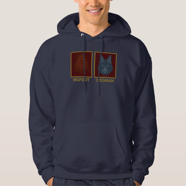 Bigfoot & Dogman Men's Hoodie (Front)