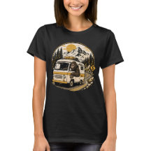 Bigfoot Driving Camper Van Vintage Road Trip