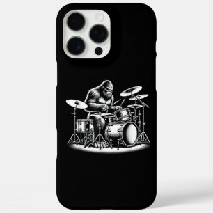 Bigfoot Drummer Sasquatch Playing Drums Musician B iPhone 16 Pro Max Case