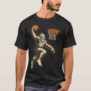 Bigfoot Dunking - Basketball Player Fan Basketball T-Shirt