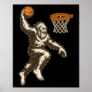Bigfoot Dunking - Sketll Player Fan Sketll Coach  Poster