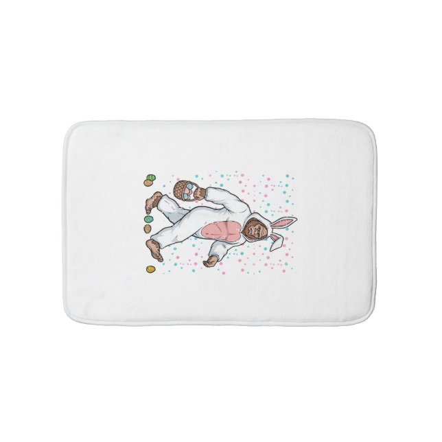 Bigfoot Easter Bunny Costume Funny Sasquatch Men W Bath Mat (Front)