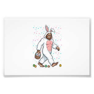 Bigfoot Easter Bunny Costume Funny Sasquatch Men W Photo Print