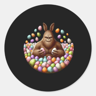 Bigfoot Easter Classic Round Sticker