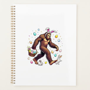 Bigfoot Easter Day Funny Sasquatch Cute Bunny East Planner