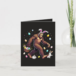 Bigfoot Easter Day Funny Sasquatch Holiday Card
