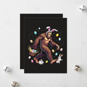 Bigfoot Easter Day Funny Sasquatch Holiday Card