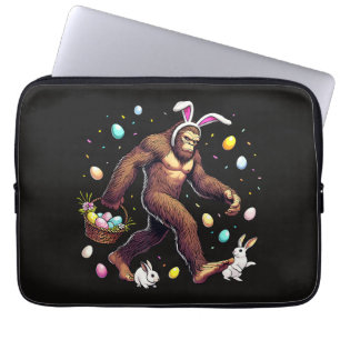 Bigfoot Easter Day Funny Sasquatch Laptop Sleeve