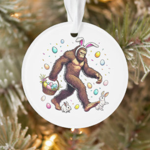 Bigfoot Easter Day Funny Sasquatch Ornament