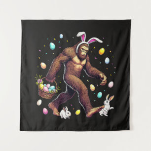 Bigfoot Easter Day Funny Sasquatch Tapestry