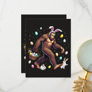 Bigfoot Easter Day Funny Sasquatch Thank You Card