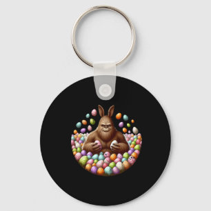Bigfoot Easter Key Ring