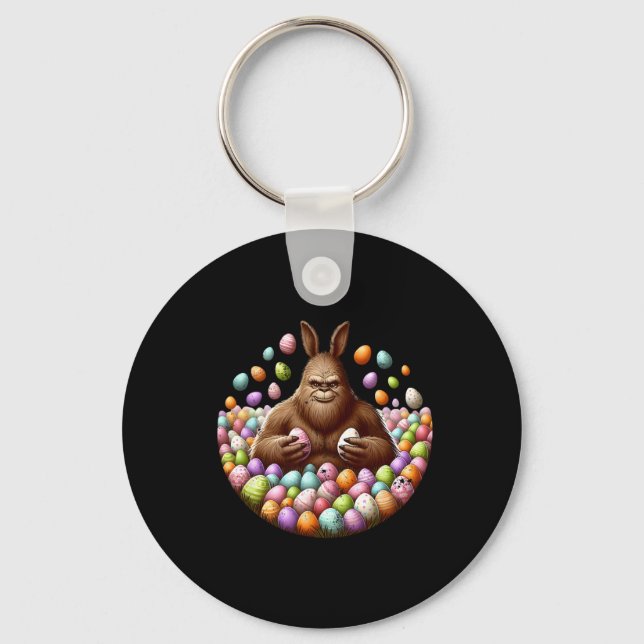 Bigfoot Easter  Key Ring (Front)