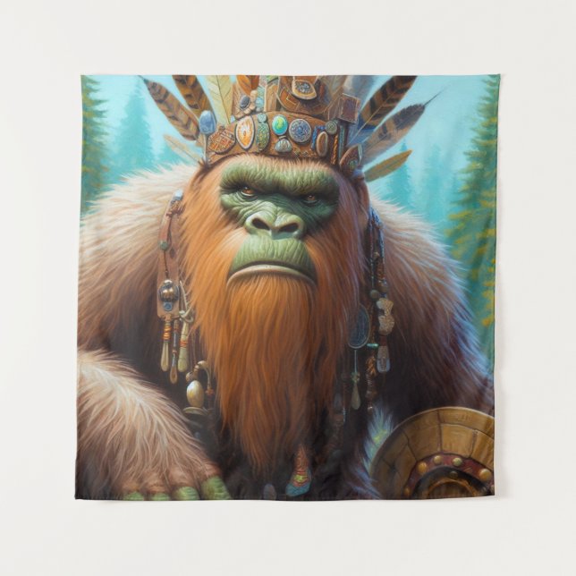 Bigfoot Eco Warrior Tapestry (Front)