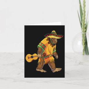 Bigfoot El Squatcho Cinco De Mayo Mexican Poncho S Card