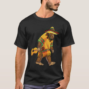 Bigfoot El Squatcho Cinco De Mayo Mexican Poncho S T-Shirt